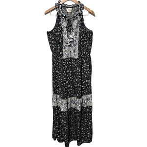 Knox Rose Prairie Maxi Ruffle Dress NWT